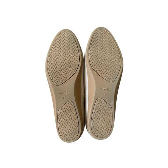 Vivaia Lightweight Pointed Toe Ballet Flats size 40 US 9 Aria Walker Cream - Picture 9 of 9